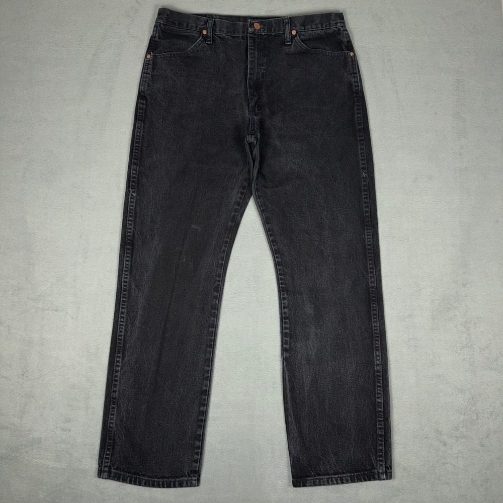 Wrangler 13MWZWK Cowboy Cut Original Fit Shadow Black Denim Jeans Men's 38x32